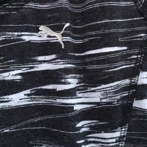 Puma Dry cell Black and White Camo Striped Tee S